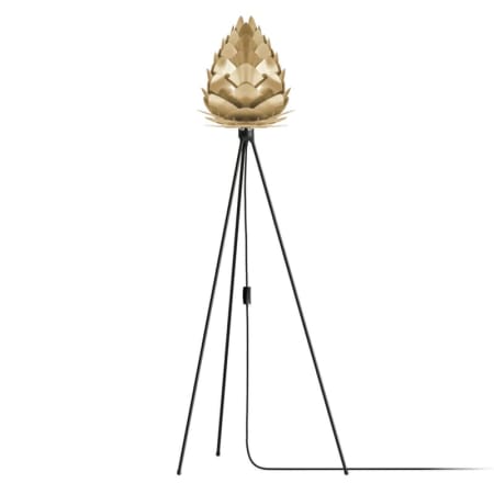 A large image of the UMAGE 2096 Conia Mini Freestanding Brushed Brass with Black Base