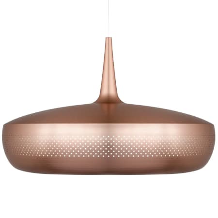A large image of the UMAGE 02075 Clava Dine Hanging Brushed Copper with White Canopy