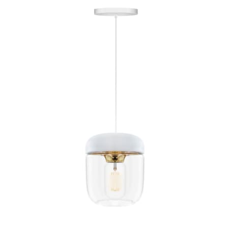A large image of the UMAGE 2105 Acorn Hanging Polished Brass with White Cord