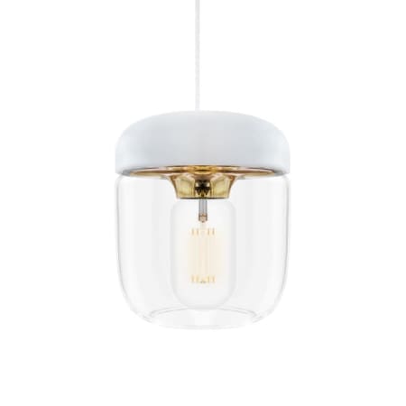 A large image of the UMAGE 2105 Acorn Plug-In Polished Brass with White Cord