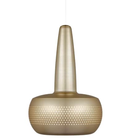 A large image of the UMAGE 02052 Clava Hanging Brass with White Canopy