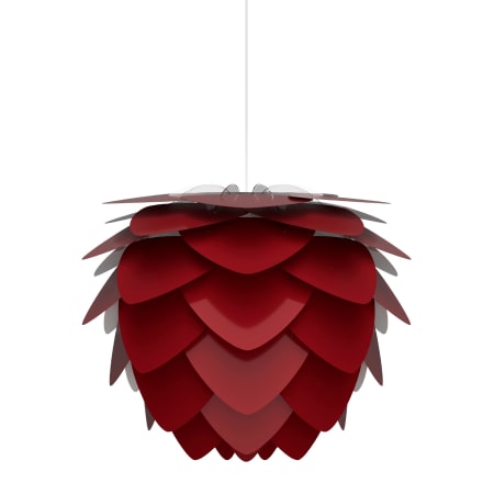 A large image of the UMAGE 2135 Aluvia Mini Plug-In Pendant Ruby with White Cord