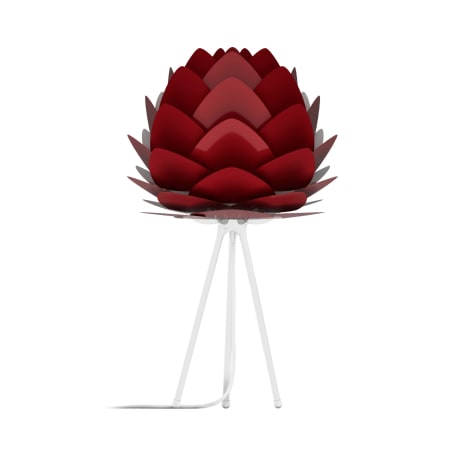 A large image of the UMAGE 2136 Aluvia Table Lamp Ruby with White Base
