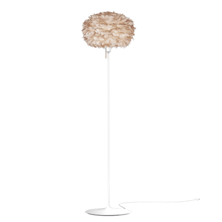 A large image of the UMAGE Eos Medium Floor Lamp White / Brown
