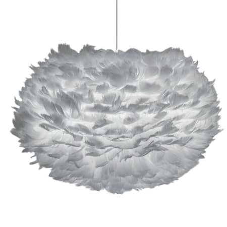 A large image of the UMAGE 02085 Eos Hanging Light Grey with Black Canopy