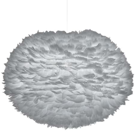 A large image of the UMAGE 02090 Eos Large Hanging Light Grey with White Canopy