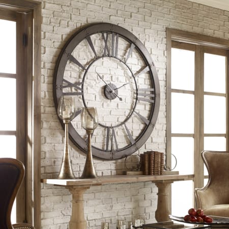 A large image of the Uttermost 06084 Oversized Ronan Clock Lifestyle