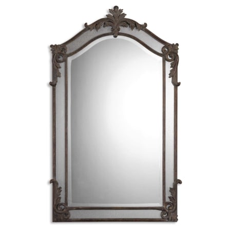 A large image of the Uttermost 08045 B Aged Wood Tone With A Heavy Gray Glaze And Antiqued Side Mirrors.