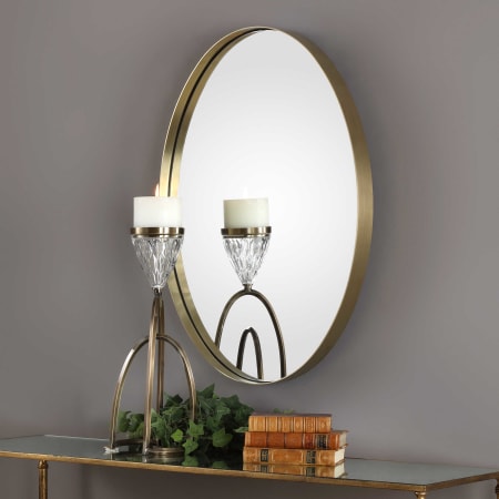 A large image of the Uttermost 0935 Pursley Mirror Lifestyle in Brass 09353