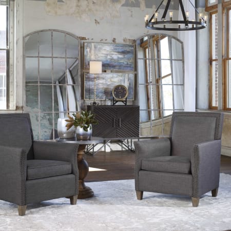 A large image of the Uttermost 23472 Charcoal Room Setting