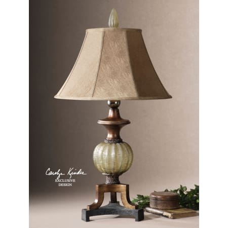 A large image of the Uttermost 26325 Sea Green / Antiqued Satin / Black / Copper Bronze