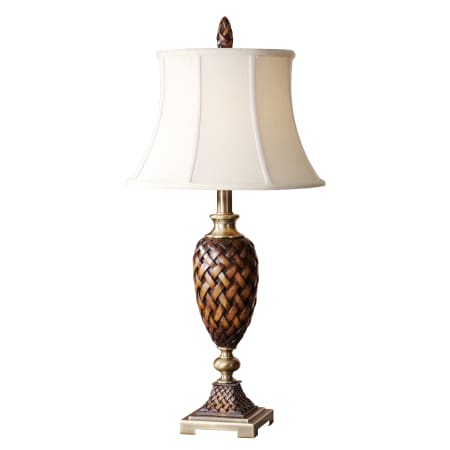 A large image of the Uttermost 26715 Weathered Wood Tone Finish With Golden Bronze Metal Details