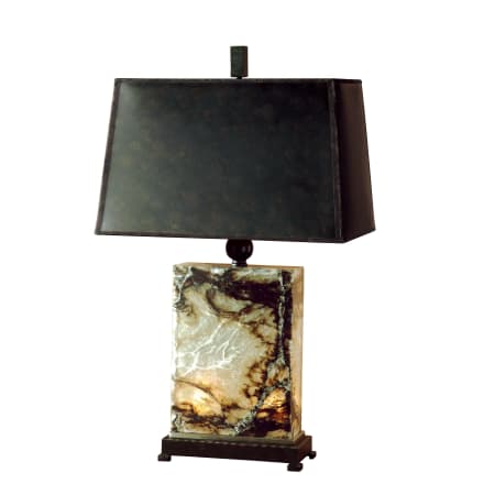 A large image of the Uttermost 26901 Black, Brown And Ivory Marble With Bronze Metal Details