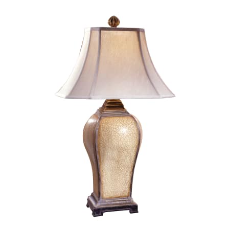 A large image of the Uttermost 27093 Ivory Crackle, Brown Glaze, Warm Silver Accent