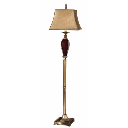 A large image of the Uttermost 28533 Burgundy Ceramic With Bronze Metal Details