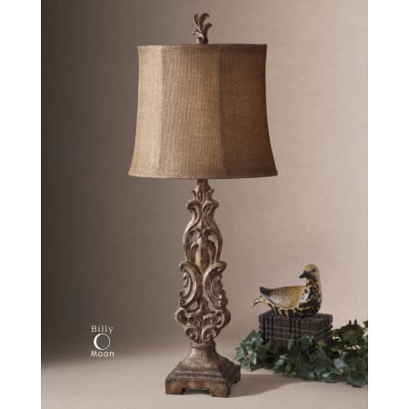 A large image of the Uttermost 29156-1 Antique Light Brown / Aged Ivory Glaze / Wood Grain