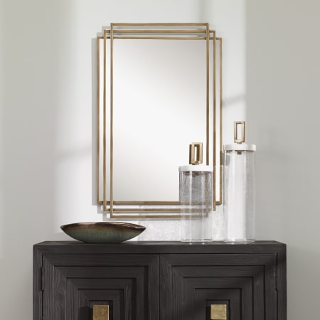 A large image of the Uttermost 09688-AMHERST Distressed Brushed Gold