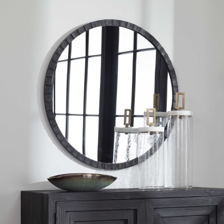 A large image of the Uttermost 09702 Distressed Matte Black