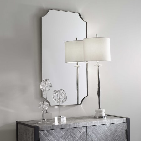 A large image of the Uttermost 097-LENNOX-MRR Brushed Nickel