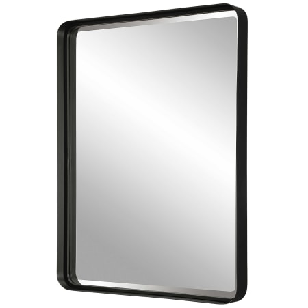 A large image of the Uttermost 097-CROFTON-MIRROR Angled View - Black