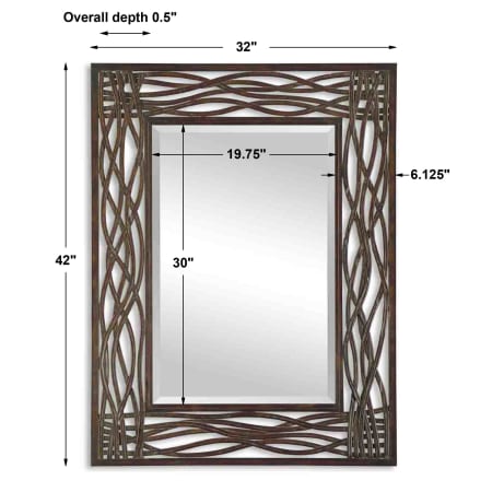 A large image of the Uttermost 13707 Mirror Dimensions