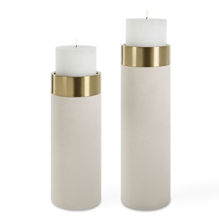 A large image of the Uttermost 18100 Antique Brushed Brass / White