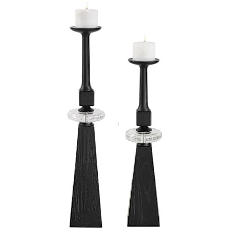 A large image of the Uttermost 18231 Black / Seeded Glass