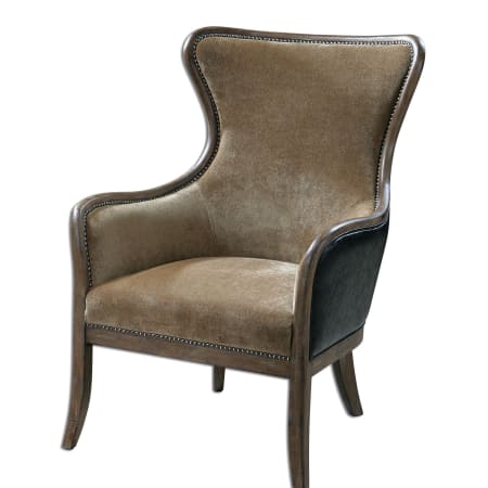 A large image of the Uttermost 23158 Wood and Velvet