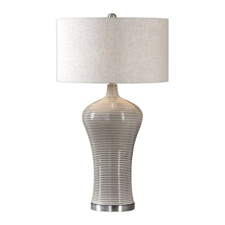 A large image of the Uttermost 27570-1 Distressed Light Gray / Nickel