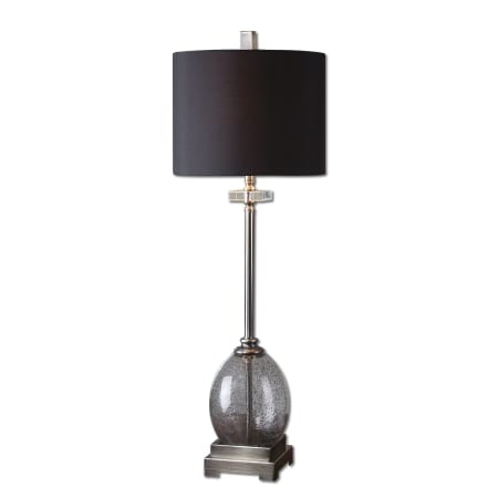 A large image of the Uttermost 29340-1 Gray Glass and Brushed Aluminum