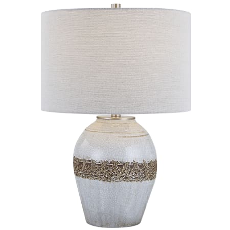 A large image of the Uttermost 30053-1 Light Gray Crackle