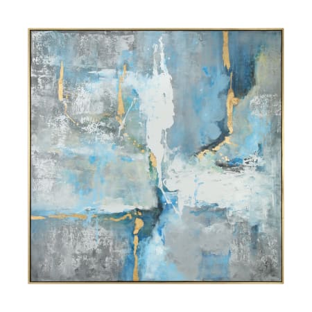 A large image of the Uttermost 35355 Abstract Blues / Gold Frame