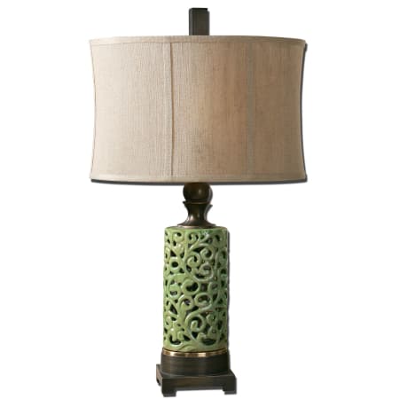 Uttermost 27394-1 Crackled Chartreuse Fiora Lamp ...