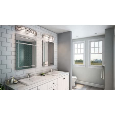 A large image of the Varaluz 255B03 Varaluz-255B03-Bathroom Lifestyle