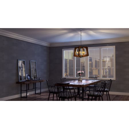 A large image of the Varaluz 268C06 Varaluz-268C06-Dining Room Lifestyle