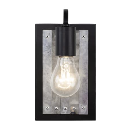 A large image of the Varaluz 336W01 Black / Galvanized