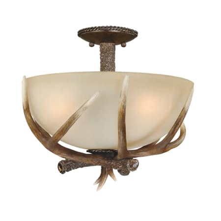 Vaxcel Lighting C0020 Black Walnut Yoho 3 Light 17 Wide Semi Flush A Large Image Of The Vaxcel Lighting C0020 Black Walnut