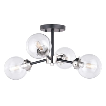 A large image of the Vaxcel Lighting C0133 Satin Nickel / Oil Rubbed Bronze