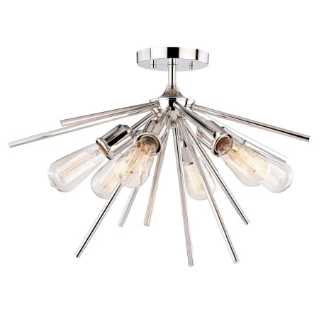 A large image of the Vaxcel Lighting C0161 Polished Nickel