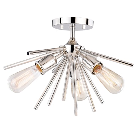 A large image of the Vaxcel Lighting C0163 Polished Nickel