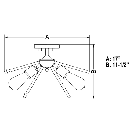 A large image of the Vaxcel Lighting C0163 Alternate Image