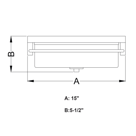 A large image of the Vaxcel Lighting C0169 Line Drawing