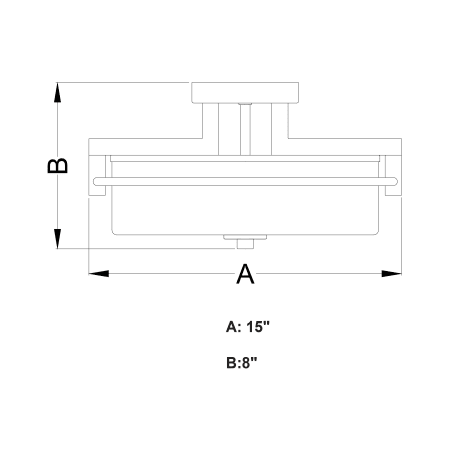 A large image of the Vaxcel Lighting C0170 Line Drawing