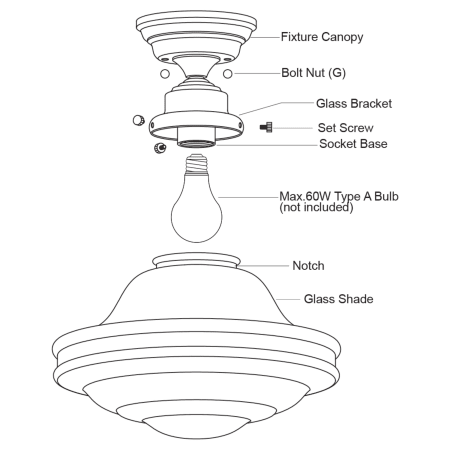 A large image of the Vaxcel Lighting C0176 Alternate Image