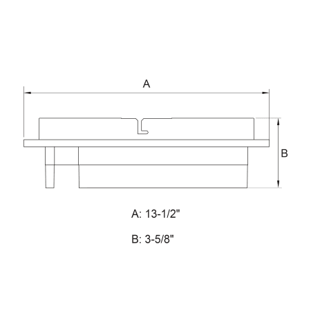 A large image of the Vaxcel Lighting C0179 Line Drawing