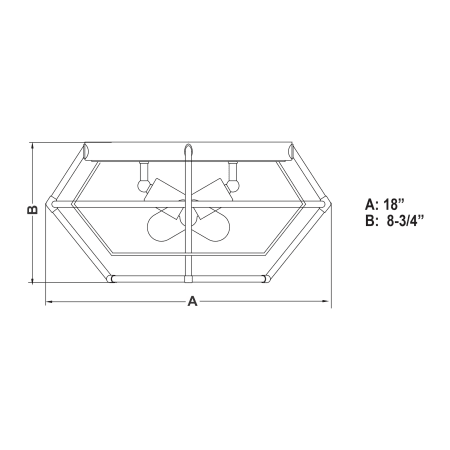 A large image of the Vaxcel Lighting C0241 Line Drawing