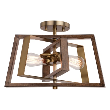 A large image of the Vaxcel Lighting C0251 Natural Brass / Burnished Chestnut