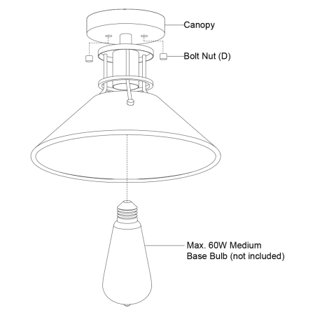 A large image of the Vaxcel Lighting C0270 Alternate Image