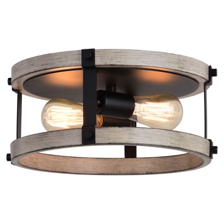 A large image of the Vaxcel Lighting C0282 Textured Black / Weathered Gray