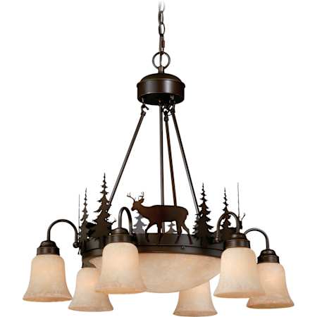 A large image of the Vaxcel Lighting CH55406BBZ Burnished Bronze